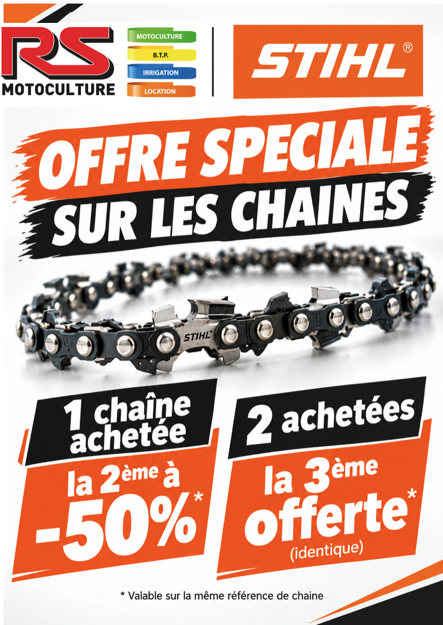 Flyer de l'offre spéciale sur les chaînes STIHL